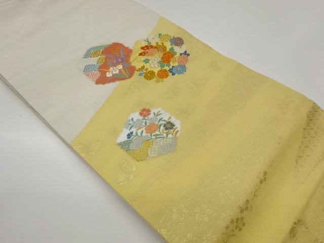 JAPANESE NAGOYA OBI / WOVEN BUTTERFLY